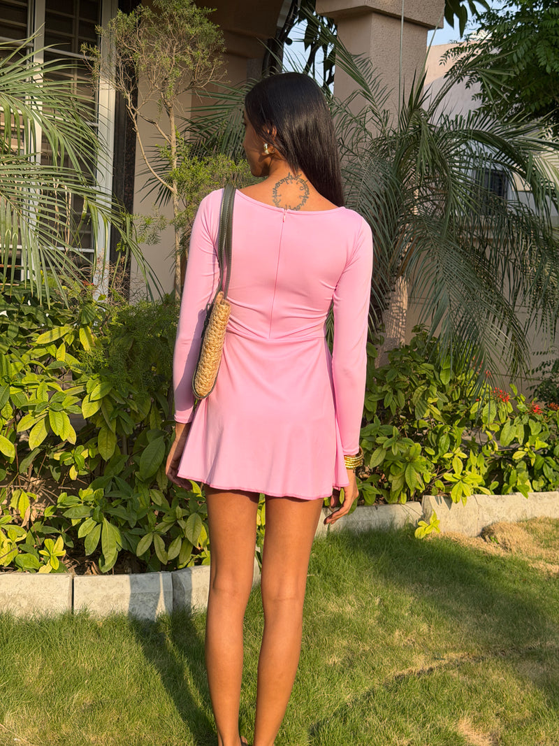 Sea Spurrey Full-Sleeve Padded Swim Dress