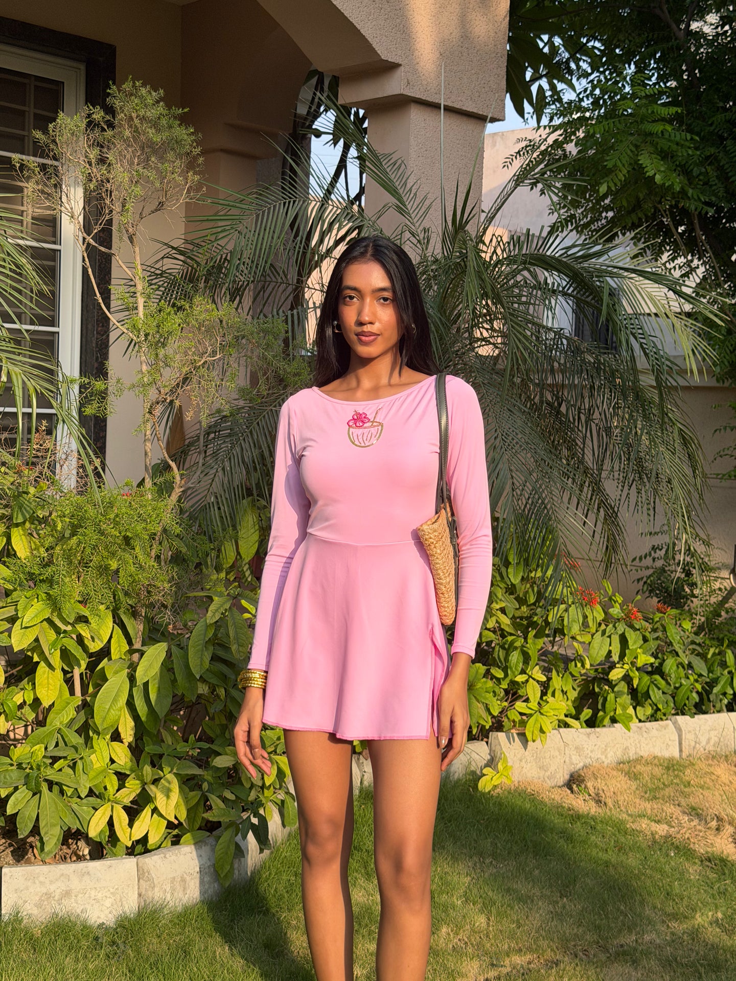 Sea Spurrey Pink Swim Dress | Modest Swimwear India