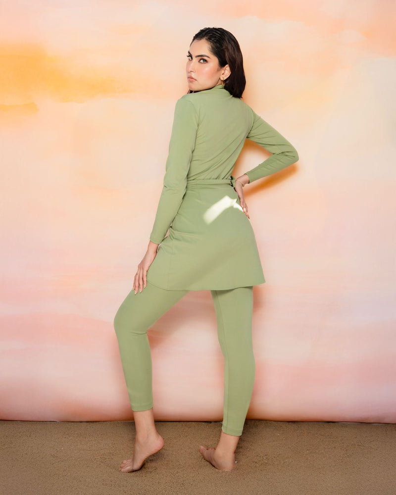 Moss Wrap-Tulip Skirt