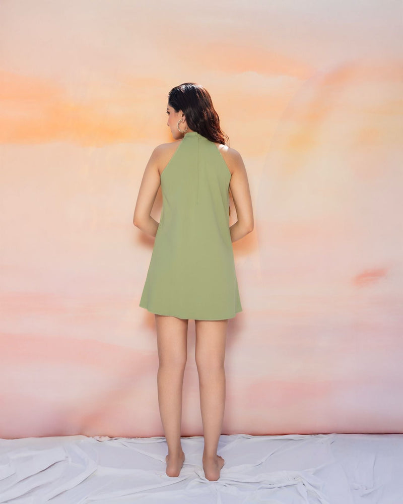 Moss Halter Swim-Dress